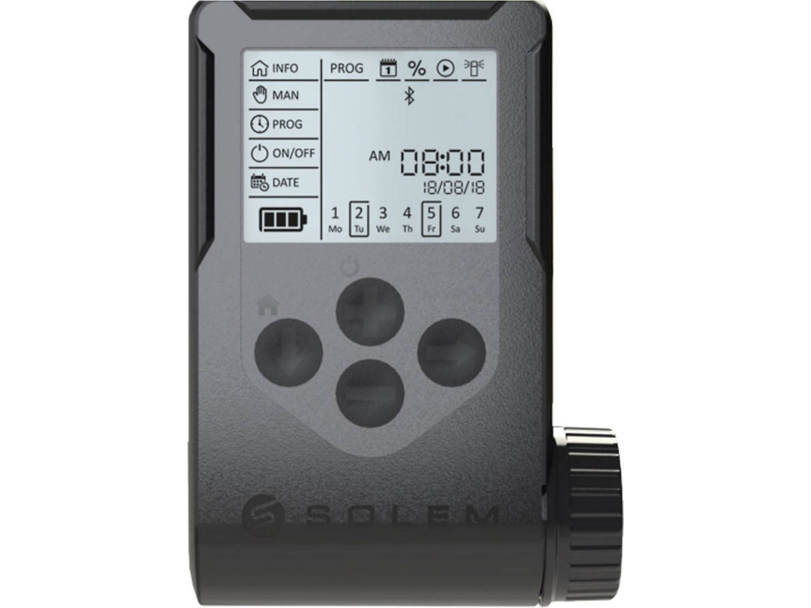 Programador de Riega con Bluetooth SOLEM WOOBEE4 (4 Estaciones - 5.5x9x14cm)