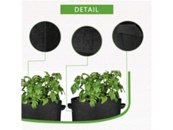 Bolsas de cultivo para plantas (paquete de 5), de 5 galones, de tela no tejida, transpirables, para cultivo de patatas y hongos en el jardín. Macetas de tela Dob.