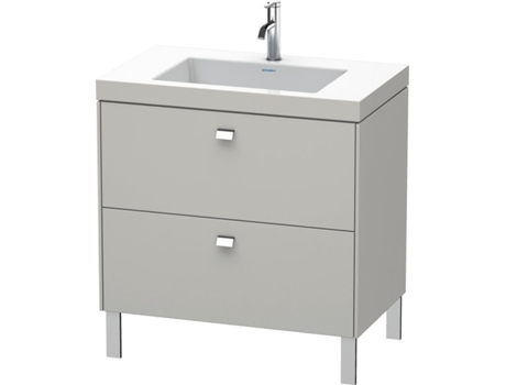 Lavabo para muebles DURAVIT Brioso c-bonded con base de 80,0x48,0 cm 2 extraíbles sin rebosadero con banco para grifos 1 agujero para grifos