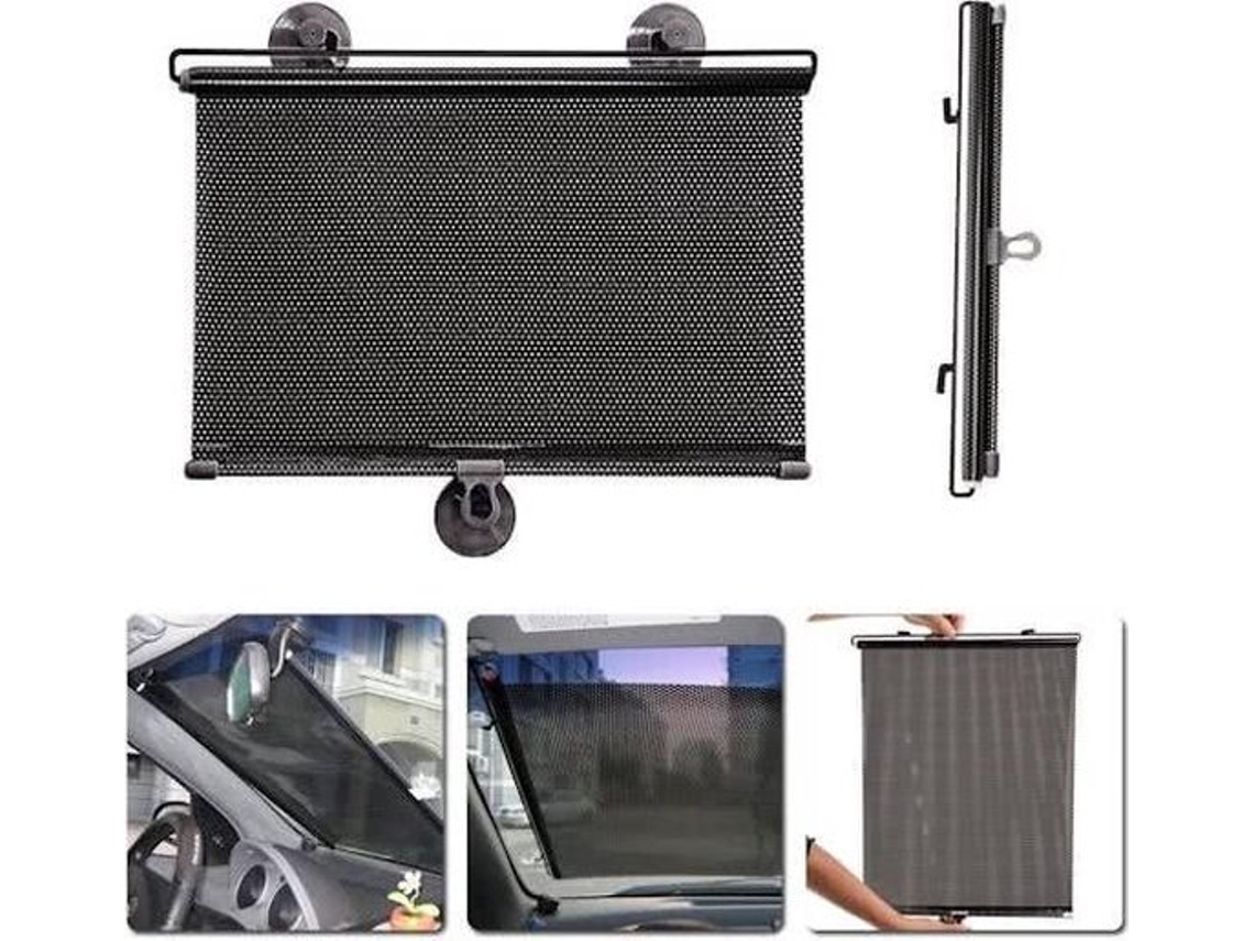 Parasol enrollable / Incluye ventosas / Parasol enrollable y ajustable para coche con protección UV para ventanas de coche 35x40 cm OEM