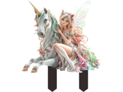 Figura De Hada Artificial Sobre Una Estaca. Ideal Para Uso En Interiores Y Exteriores.