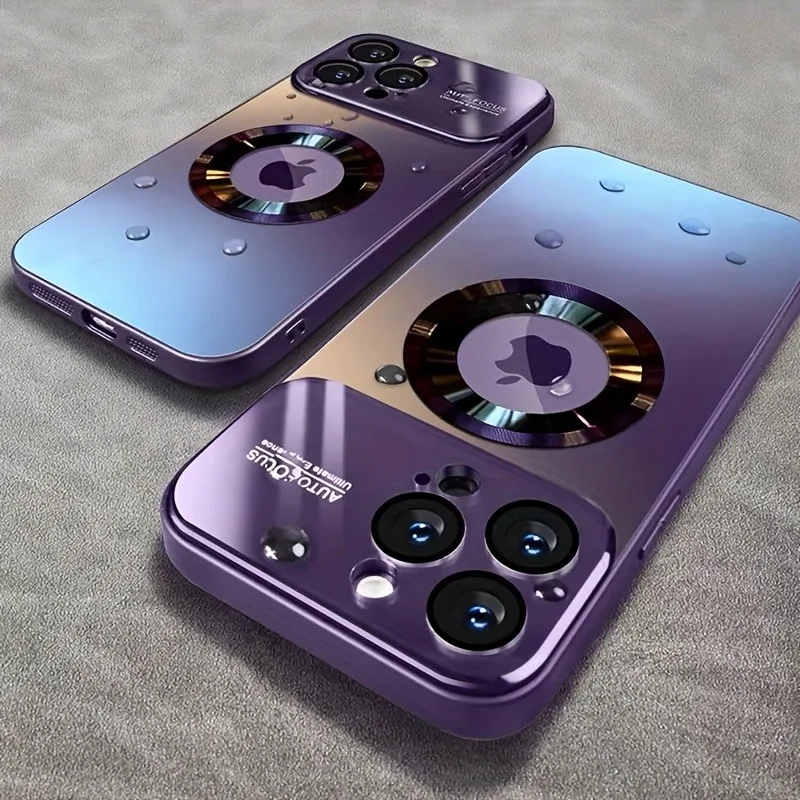 (iphone 13 Pro Max Morado) Elegante Funda Magnética Para Iphone, Compatible Con La Función Magnética Magsafe.