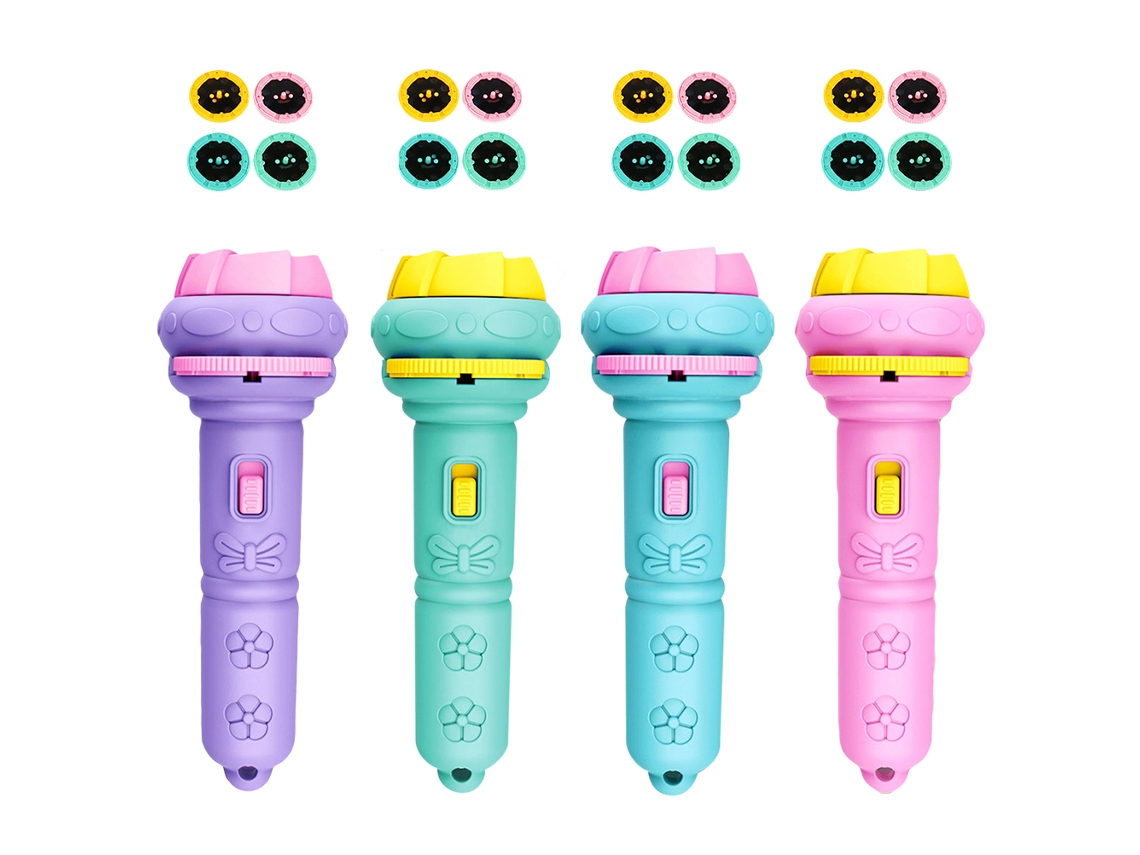 Linterna Proyector De Diapositivas, 4 Piezas, Juguete Educativo, Luz Nocturna Para Niños Y Niñas.