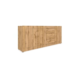 Aparador Elios con 3 Puertas y 3 Cajones, 200 x 40 x 83,5 cm, Roble Natural.