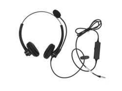 Fone De Ouvido Com Fio Binaural Para Telefone Com Microfone Redução De Ruído Atendimento Ao Cliente Plug 3.5mm
