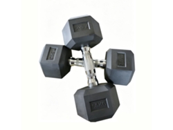 Mancuerna hexagonal de 7,5 kg con agarre antideslizante y revestimiento duradero para fitness y culturismo.