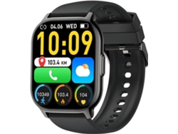 Smartwatch CHRONUS Y2 Conexión con un solo clic entre sistemas Android e iOS Negro