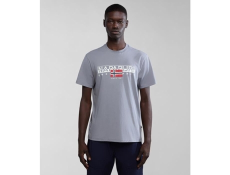 Camiseta de Hombre NAPAPIJRI Aylmer Outro Gris (XL)