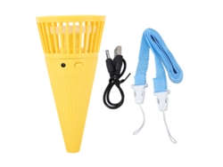 Ventilador de cuello portátil, amarillo, verano
