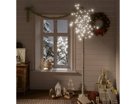 Árbol de Navidad VIDAXL 328685 (220 cm - Plástico - Blanco)