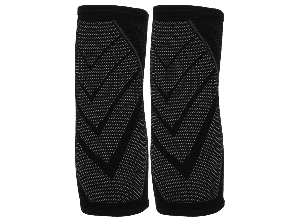 2 rodilleras de nailon de punto transpirables y protectoras para deportes al aire libre.