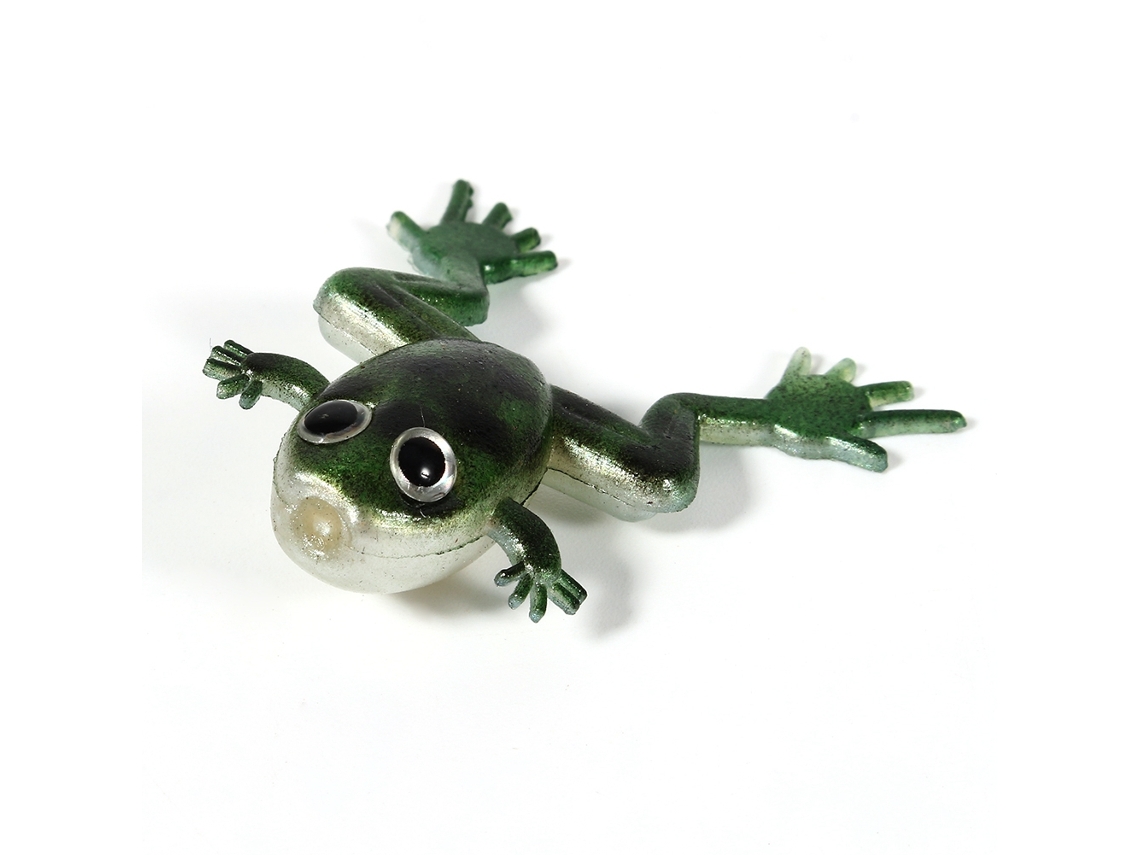 Señuelo Lure (biónico Estéreo 3d, Mimetismo De Bait Suave Para Atraer Peces) Rana Suave De Espalda Verde Y Punto Negro 4cm