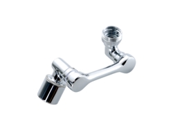 Extensor de grifo giratorio de 1080 grados, 2 salidas de agua. Plata
