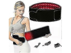 Cinturón terapéutico con luz roja infrarroja y 105 LED para calor y alivio del dolor.