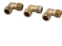 Conector metálico de 90 grados, rosca Pt de 3/8'', 3 piezas CHABERLU