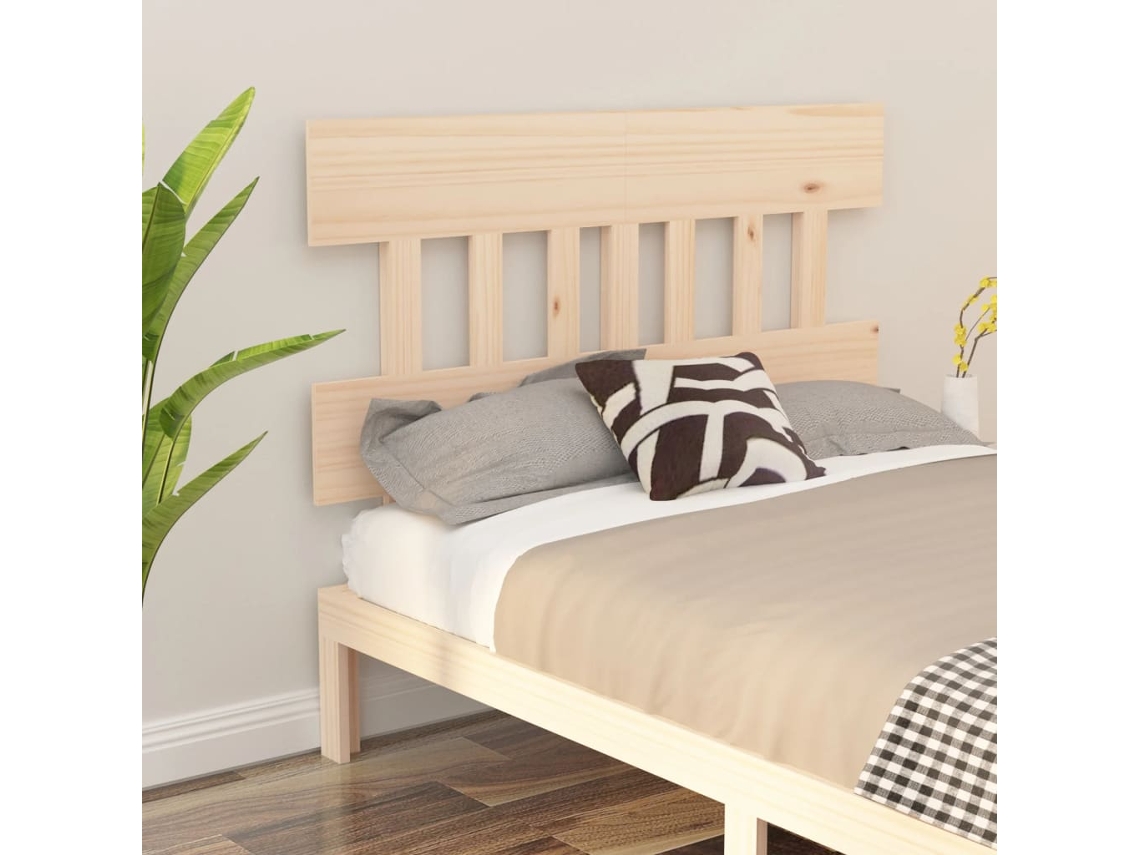 Cabecero De Cama Madera Maciza De Pino 203,5x3x81 Cm