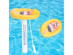 Termómetro de piscina flotante con forma de caricatura y pantalla ℉/℃