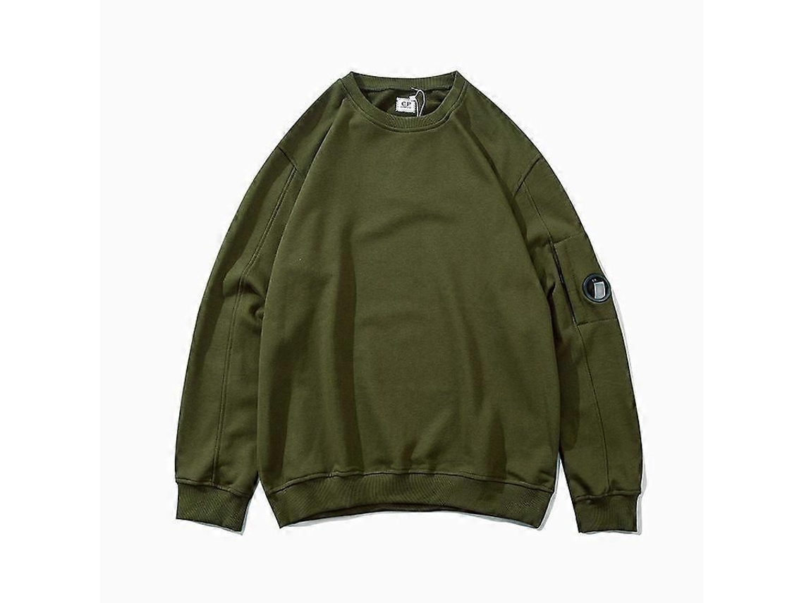 Sudadera Hombre Invierno Casual Liso Con Cremallera Bolsillo Militar Verde Talla M L Xl Xxl L Verde Militar