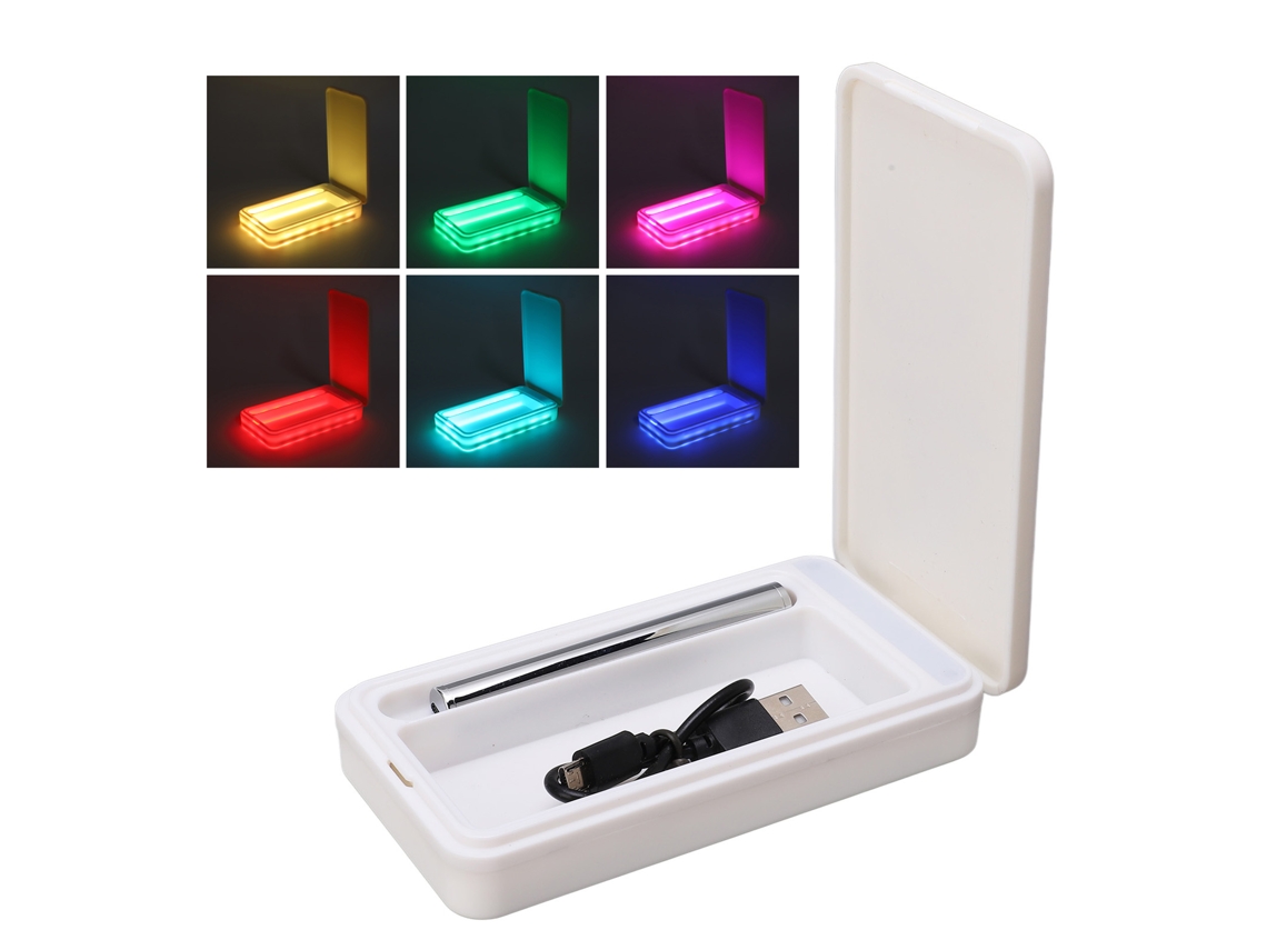 Estuche Para Cigarrillos Recargable De Gran Capacidad Con Luz Y Barra Calefactora Portátil.