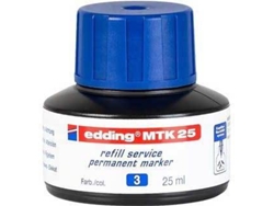 Recambio para Rotuladores Permanentes EDDING MTK Azul (25 ml)
