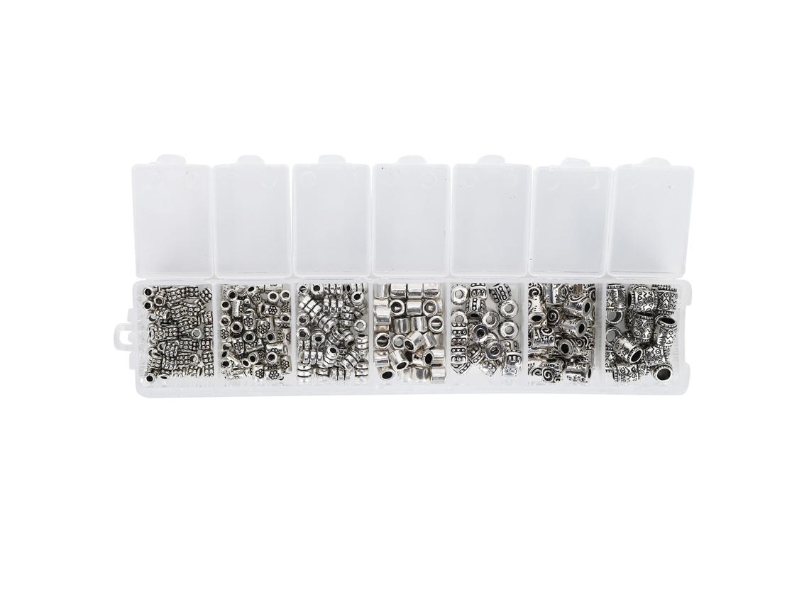 Juego De 260 Cuentas Separadoras De Metal Para Manualidades De Joyería Y Pulseras.