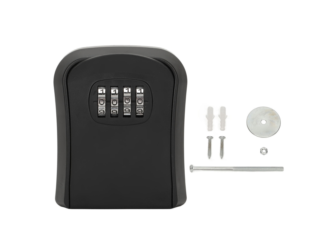 Caja De Almacenamiento De Llaves Para Montaje En Pared Con Cerradura De Combinación De 4 Dígitos, Abs Impermeable.