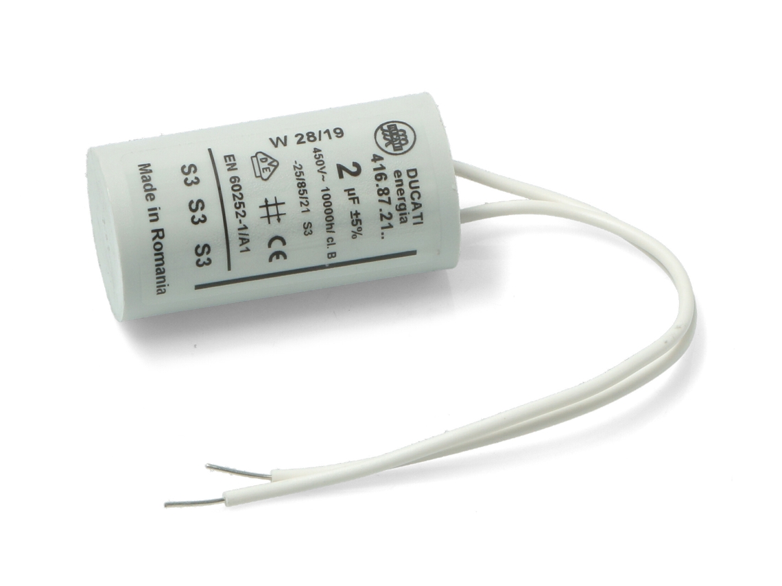Condensador 2µf + Cable - Ducati Para Lavadora Cap802un