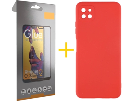 Carcasa + Protector de Pantalla para Oppo A73 5G SKYHE Rojo