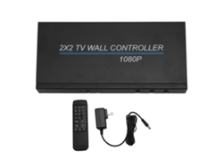 Controlador De Videowall Con Control Remoto 1920x1080p 60hz Procesador Para 4 Televisores Empalme De Pantallas Enchufe Usb