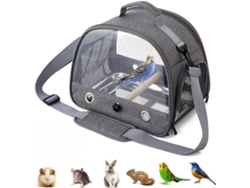 Transportín para loros Digitallab, totalmente ventilado, diseñado para viajar (gris)