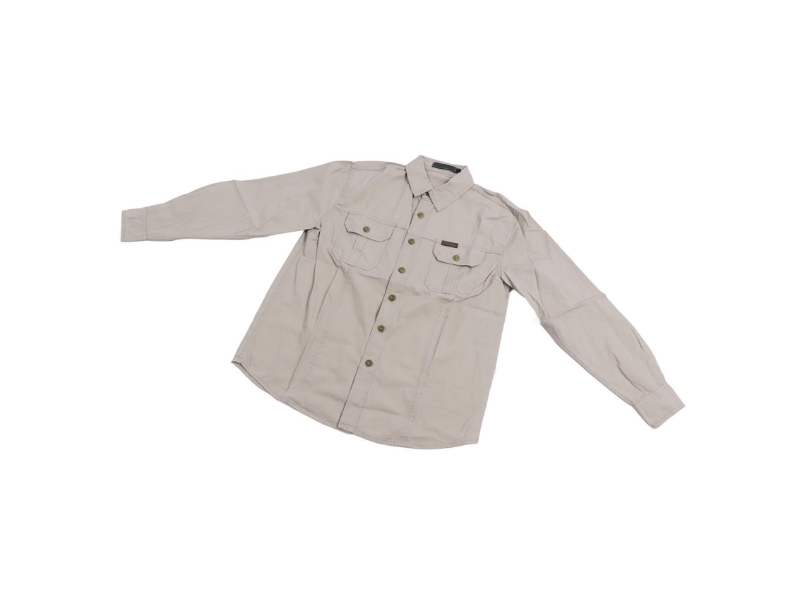 Camisa Casual De Manga Larga Para Hombre Con Cuello Caído Y Bolsillos, De Algodón, Talla Xxl