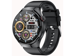 Reloj inteligente Yunzii Black con control de salud con un solo toque, ECG, presión arterial, medición de grasa corporal y función SOS