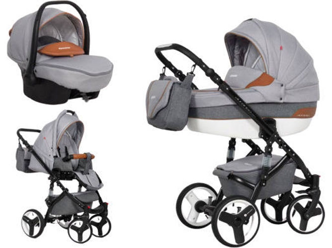 Carrito de Bebé Individual EURO-CART Durango Sport + Grupo 0+ Isofix Ready Camel
