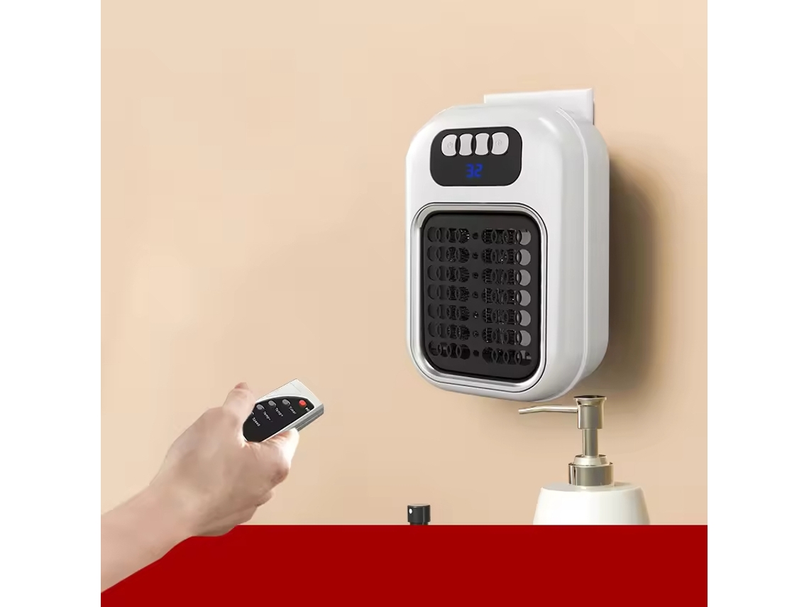Calefactor eléctrico de pared Eifson de 370 W con temporizador y pantalla LED (blanco)