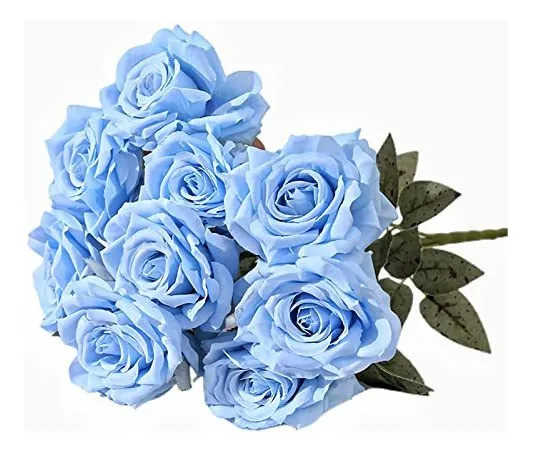 Rosa artificial nueva, 9 cabezas de rosa.vayotoy