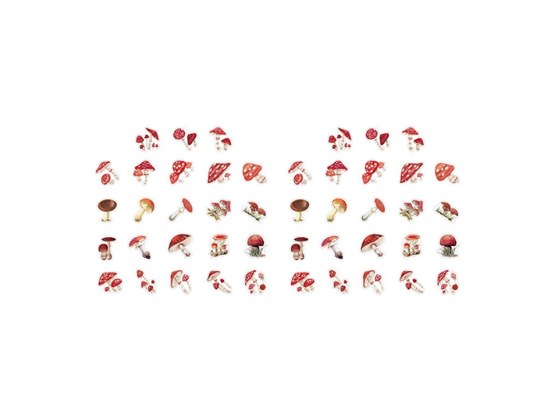 Set De 46 Pegatinas De Hongos Con Adhesivo Fuerte Para Scrapbooking Y Álbumes De Fotos