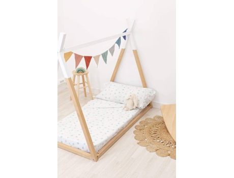 Juego de Sabánas Infantil SOKIOS (180 x 270 - Algodón - Blanco)