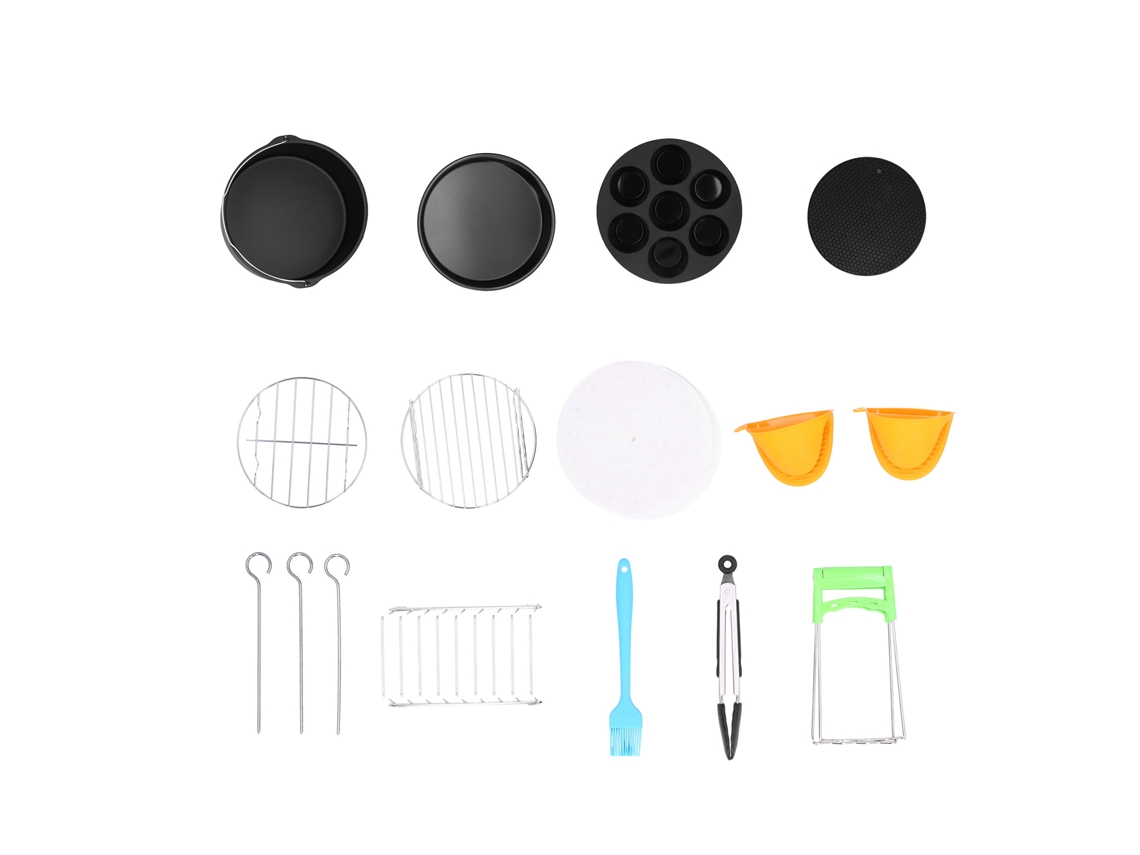 Accesorios Para Freidora De 2,7 A 3,2 Cuartos De Galón: Rejilla Para Parrilla, Moldes Para Pizza Y Pasteles, Pinzas, Utensilios De Cocina.
