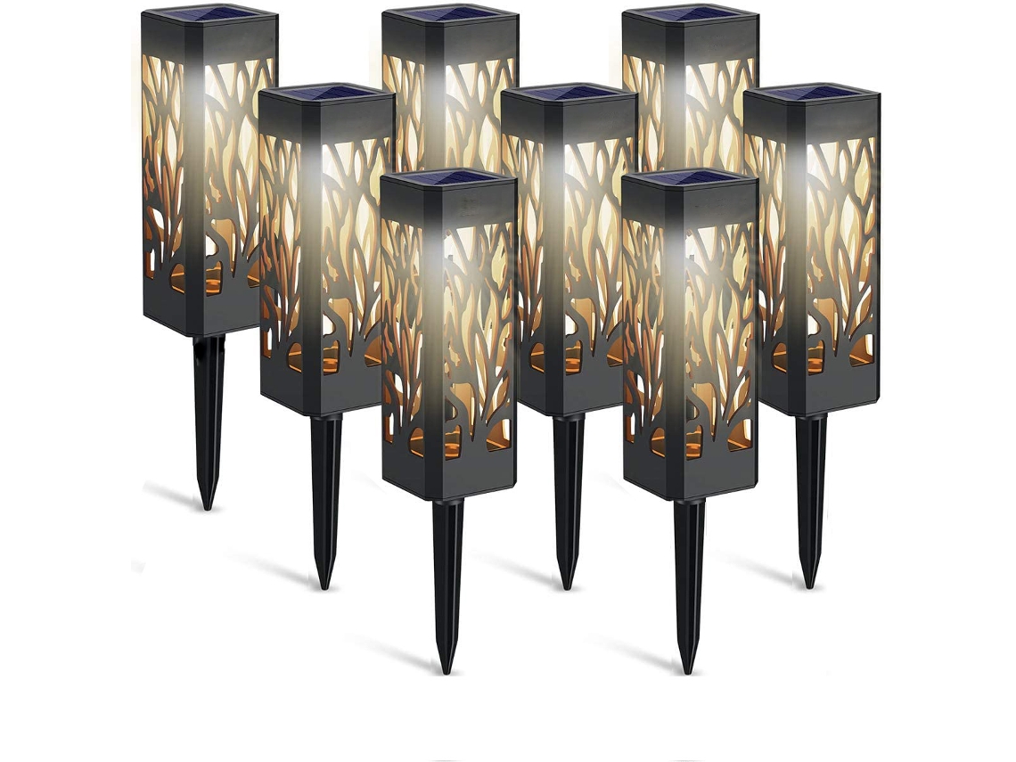 Luces solares LED para exteriores, iluminación decorativa impermeable para jardín, patio y caminos.