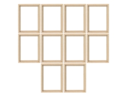 10 Marcos De Fotos Miniatura De Madera De Abedul Para Decoración De Muñecas (diy)