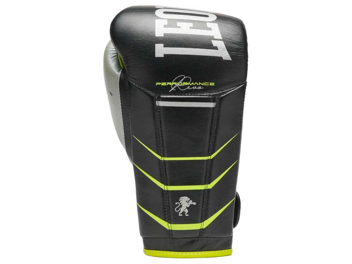 Luvas de Boxe de Couro Artificial Revo Fluo Preto 12 Ozleone1947