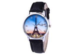 Reloj De Pulsera Casual De Cuarzo Para Mujer Zhoulianfa Con Esfera Redonda Negra.