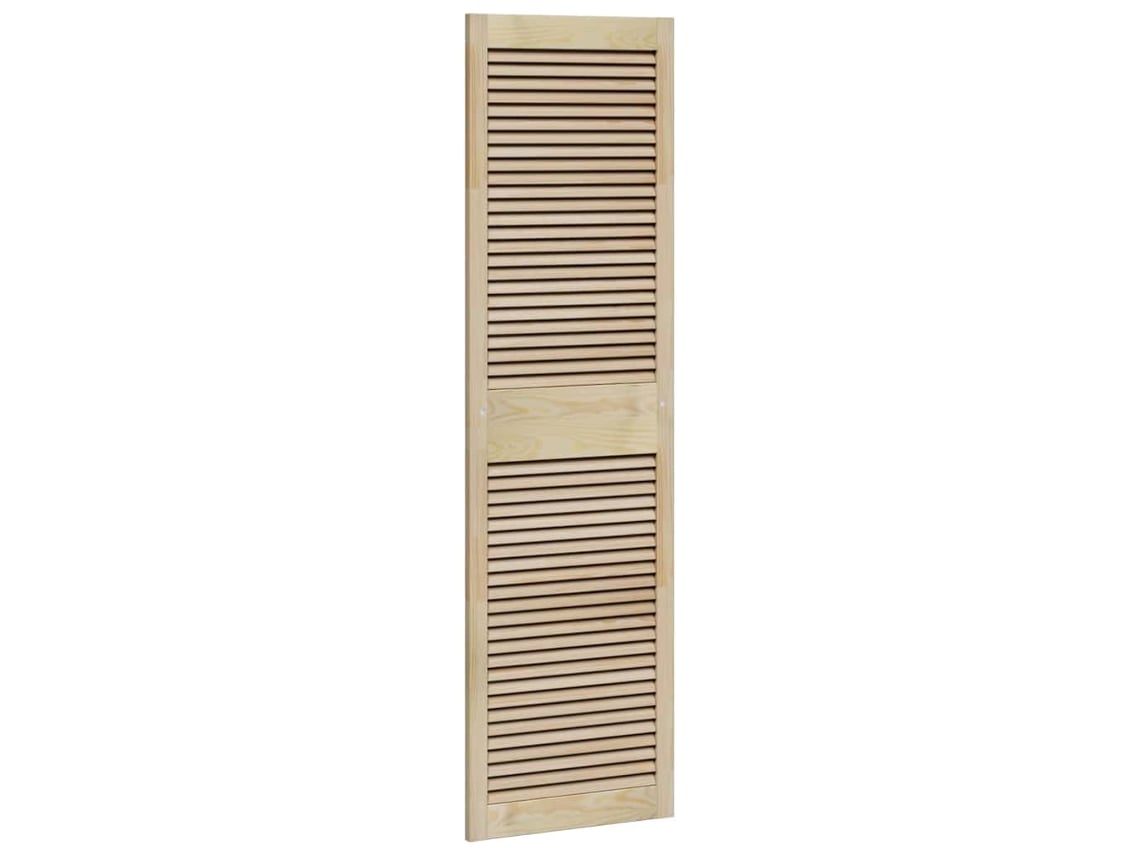 Puertas de armario Vidaxl de madera maciza de pino marrón
