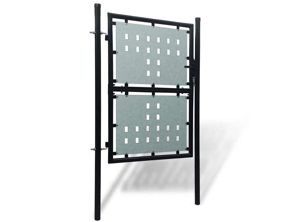 Maison Exclusive - Puerta De Valla Individual Negra De 100 X 150 Cm