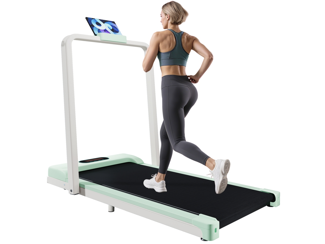 Cinta de correr plegable 2 en 1 de 1 a 6 km/h con control remoto y LED