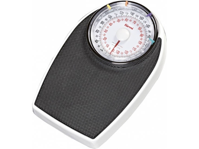 Báscula Analógico GIRMI BP55 Oval Blanco y Negro