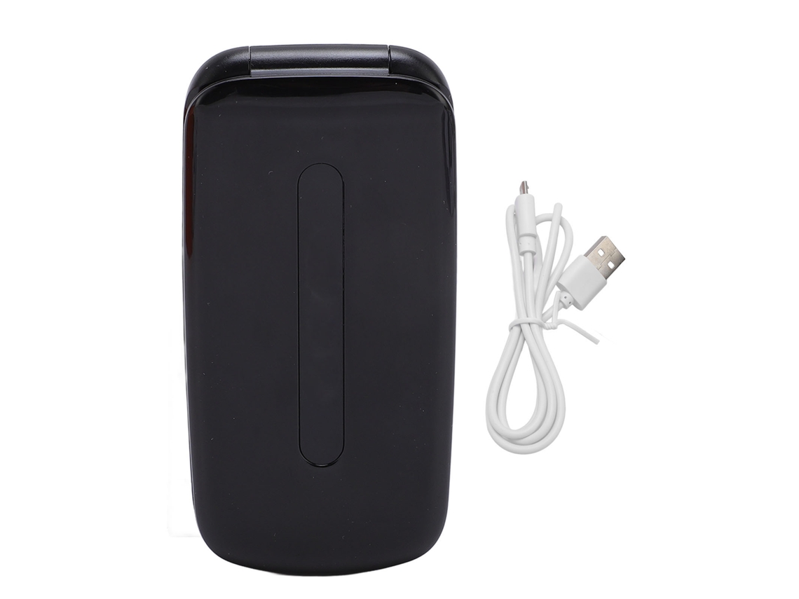 Teléfono Plegable 2g Para Personas Mayores Con Teclado, Batería De 1200 Mah, Linterna, Doble Sim, Color Negro.