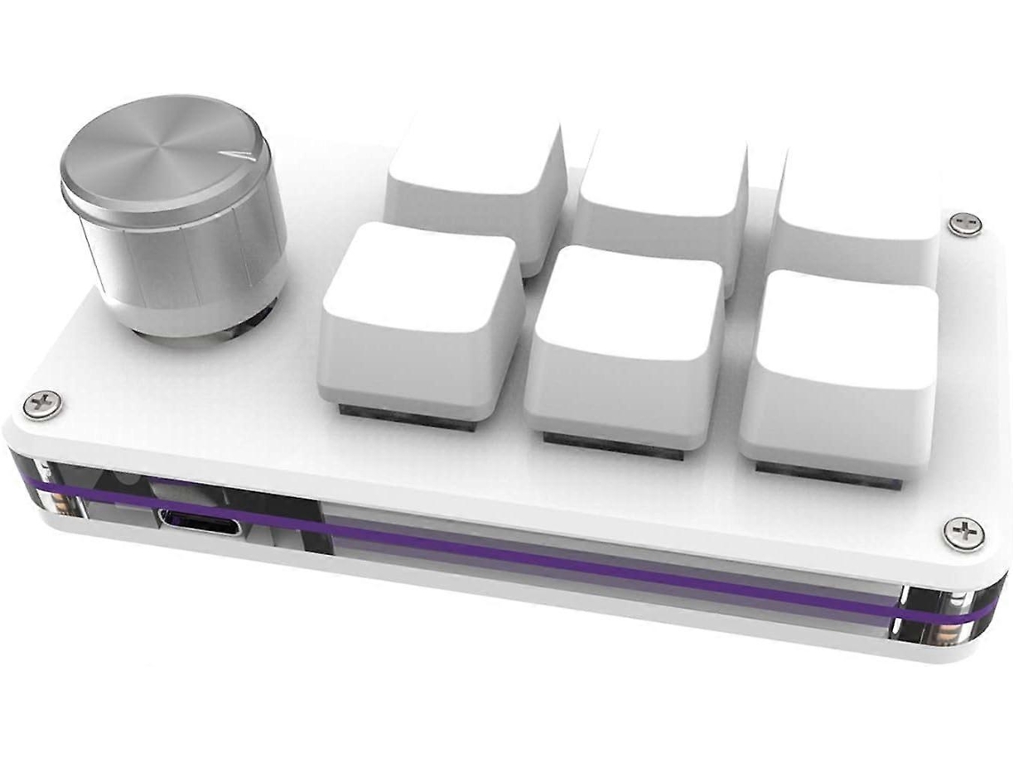 Teclado mecánico pequeño para juegos de 6 teclas, teclado con botones personalizados, programación con función de copiar y pegar Everley891