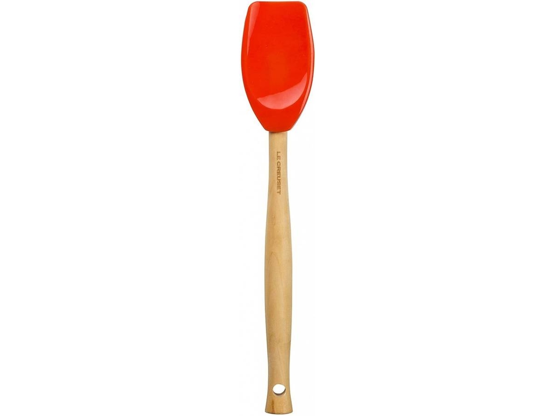 Espátula LE CREUSET (Naranja - Madera, Silicona - 29 cm)
