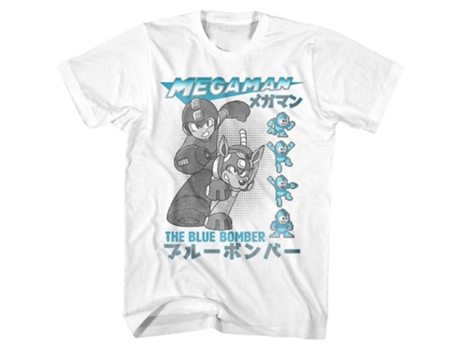 Camiseta ROCKINSTONE bomber azul de Mega Man (XXXL)